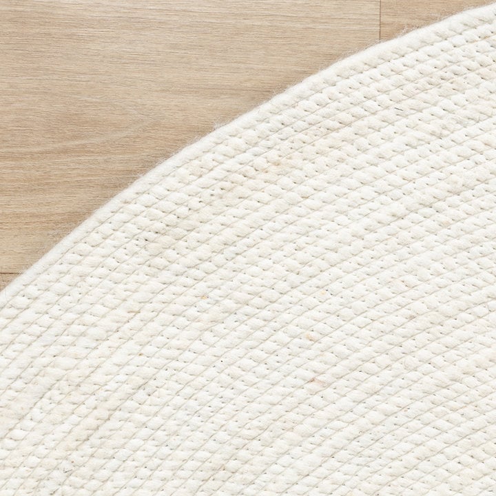 Rond wollen vloerkleed - Wise Wit No. 001 - 7