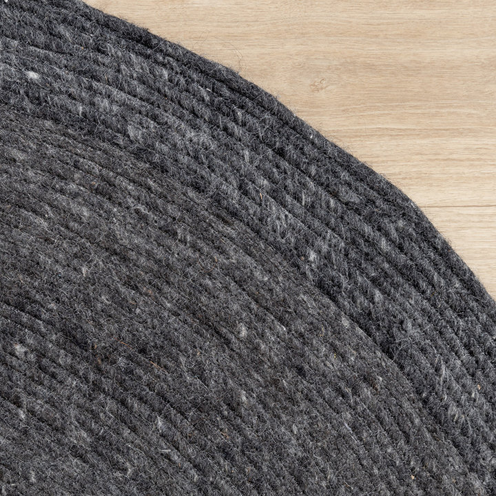Rond wollen vloerkleed - Wise Antraciet No. 614 - 7