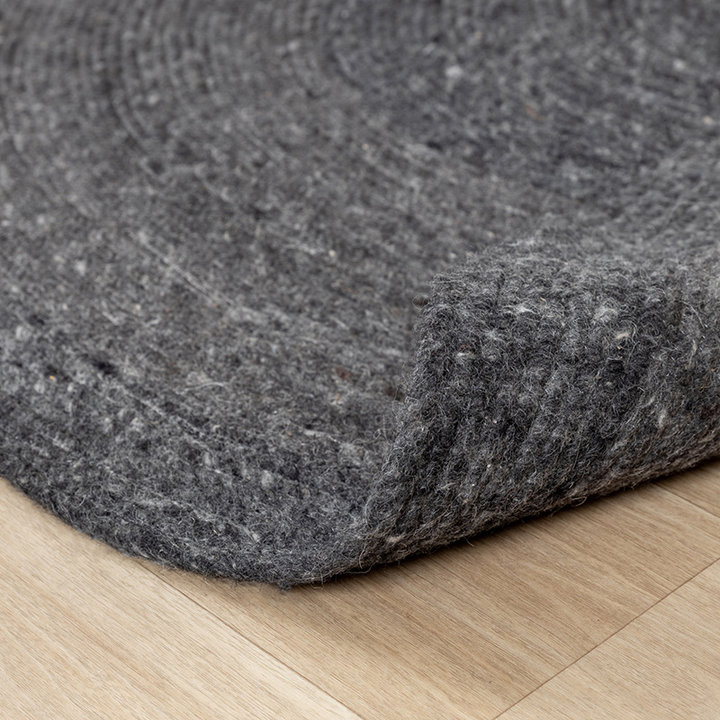 Rond wollen vloerkleed - Wise Antraciet No. 614 - 8