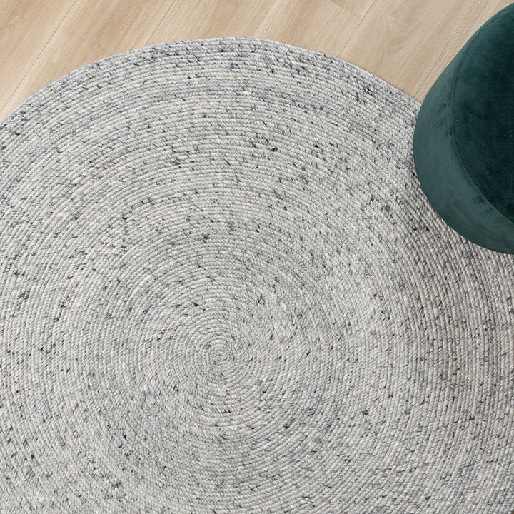 Rond wollen vloerkleed - Wise Grijs/Wit No. 609 - 5