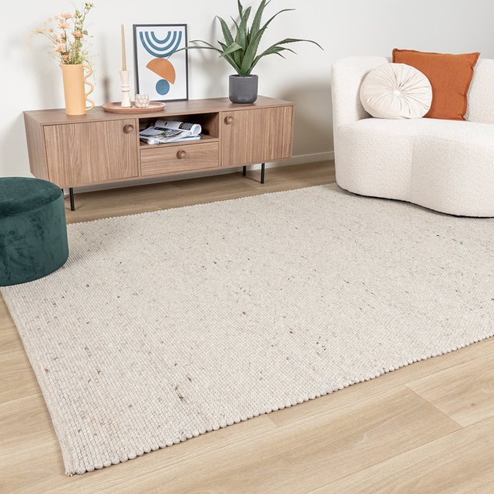 Wollen vloerkleed - Wise Wit/Naturel No. 607 - 3