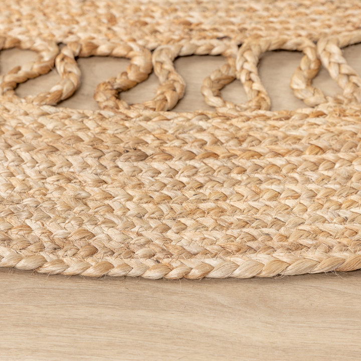 Jute vloerkleed - Fair Rond Rotan Naturel - 5