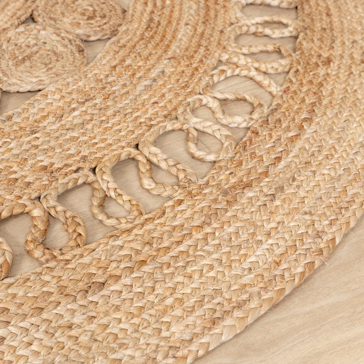 Jute vloerkleed - Fair Rond Rotan Naturel - 3