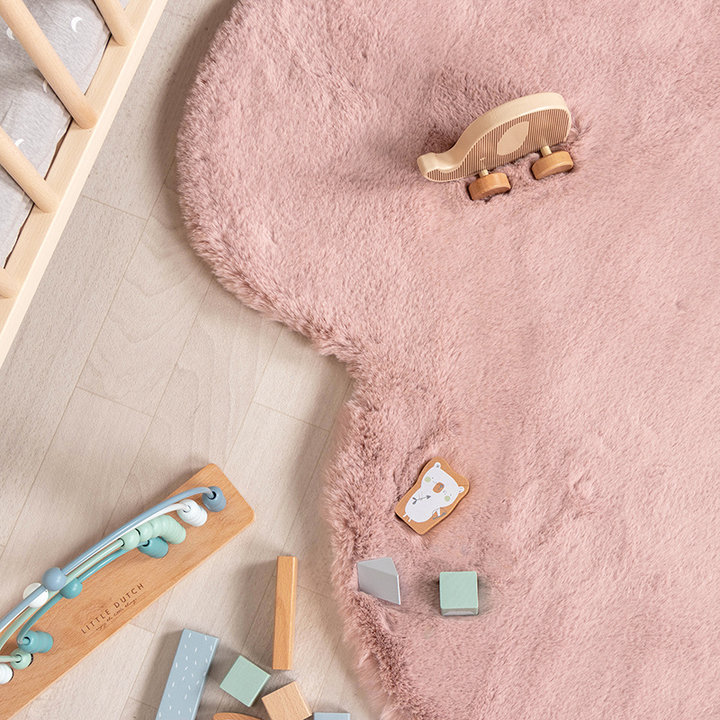 Kindervloerkleed - Huggy Hart Roze - 2