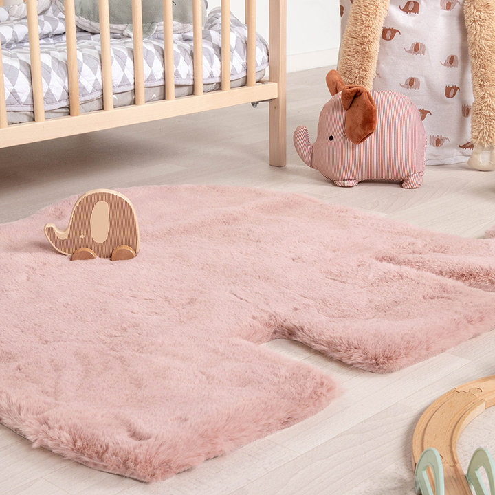Kindervloerkleed - Huggy Olifant Roze - 3