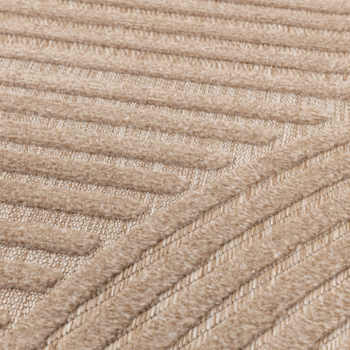 Modern binnen- en buitenkleed - Nori Curves Taupe - 5