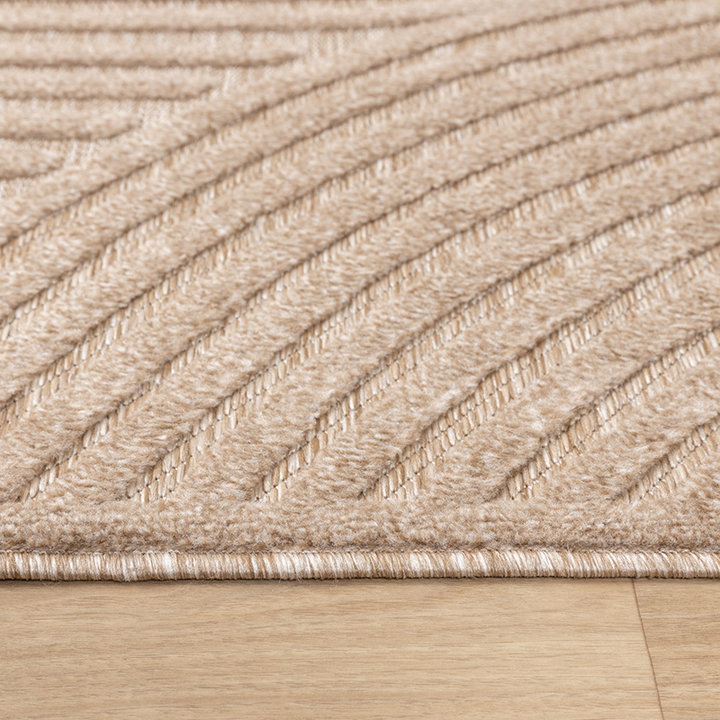 Modern binnen- en buitenkleed - Nori Curves Taupe - 4