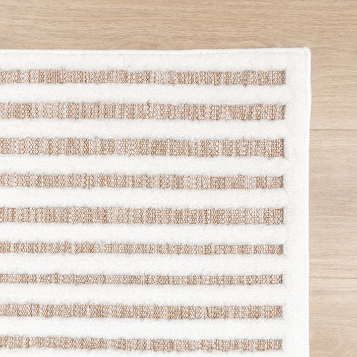 Modern binnen- en buitenkleed - Nori Curves Wit/Taupe - 3