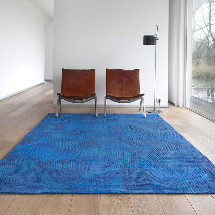 Modern vloerkleed - Meditation Coral 9225 Blauw