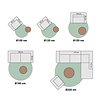 Rond modern vloerkleed - Structures Baobab 9250