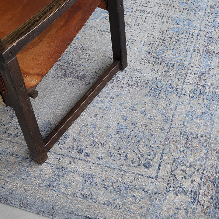 Vintage vloerkleed - Fading World Medaillon Blauw 9065 - 2