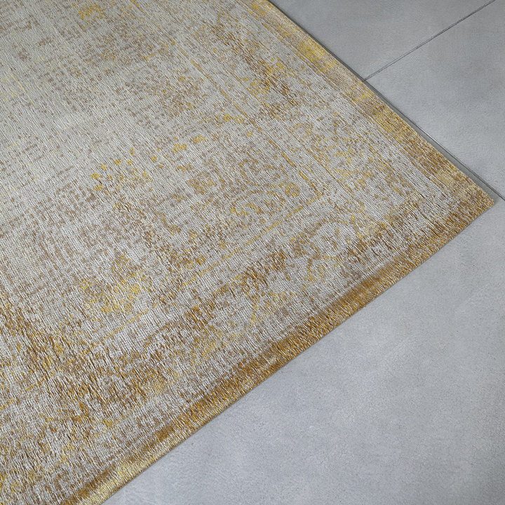 Vintage vloerkleed - Fading World Medaillon Geel 9062 - 2