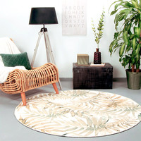 Rond vloerkleed - Palmier Leaves Nature