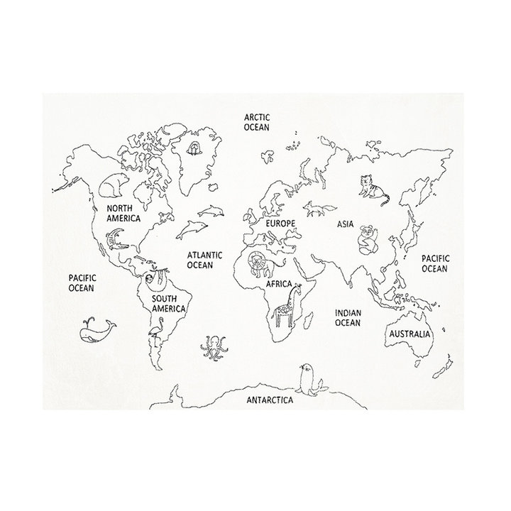Kindervloerkleed - Globe Crème - 1