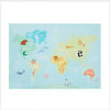 Kindervloerkleed - Globe Lichtblauw - thumbnail 1