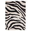 Hoogpolig vloerkleed - Nyomi Zebra Zwart 350