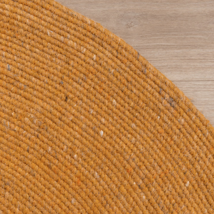 Rond wollen vloerkleed - Wise Geel No. 378 - 7