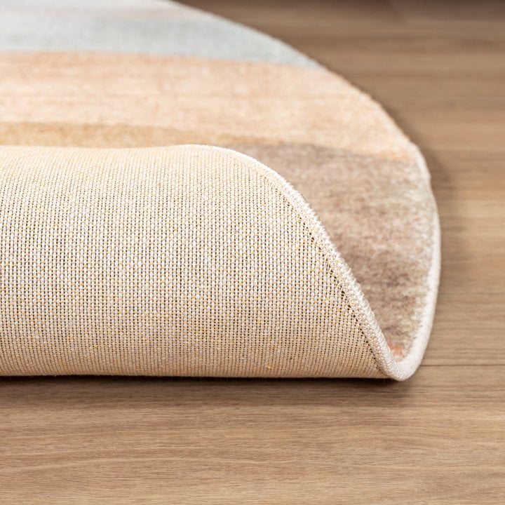 Rond modern vloerkleed - Field Terra Rood - 5