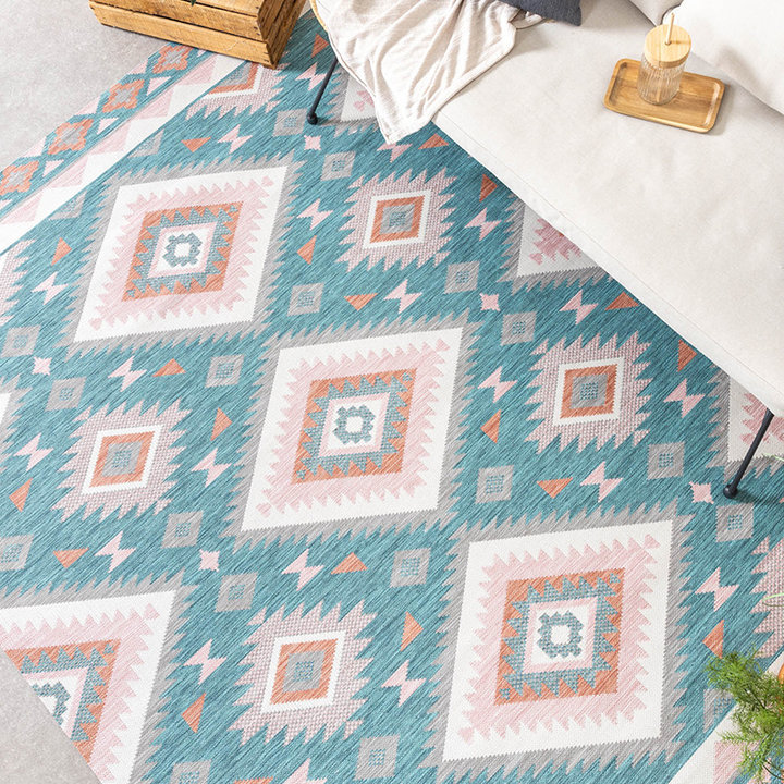 Bohemian buitenkleed - Vedra Aztec Blauw - 3