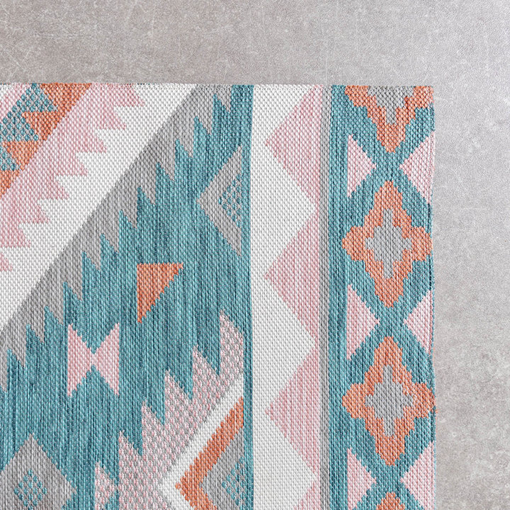 Bohemian buitenkleed - Vedra Aztec Blauw - 4