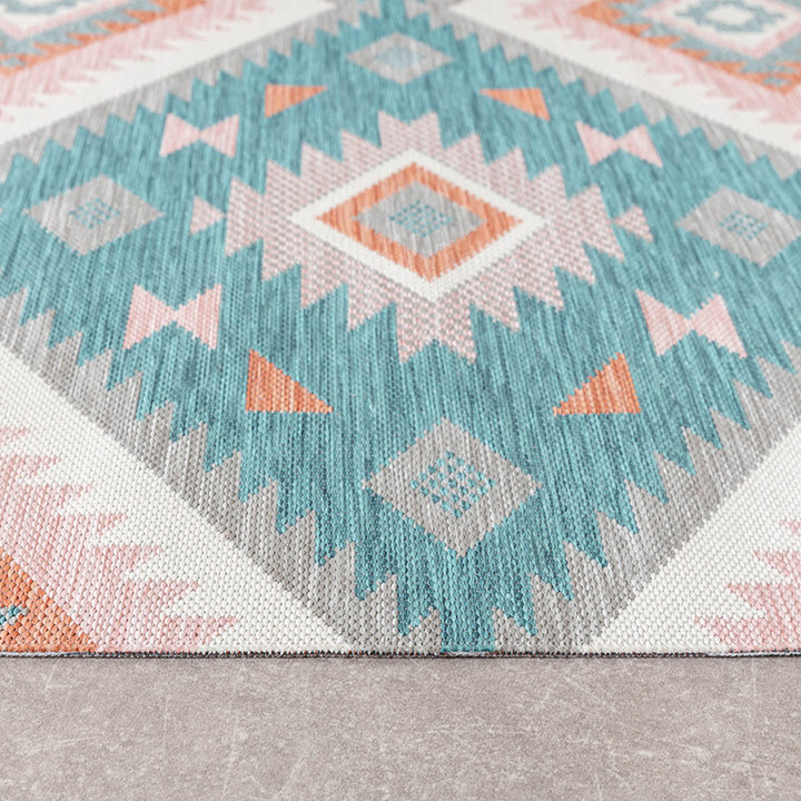Bohemian buitenkleed - Vedra Aztec Blauw - 5