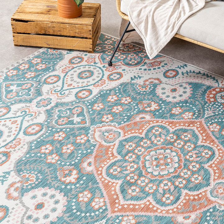 Bohemian buitenkleed - Vedra Medaillon Blauw - 2