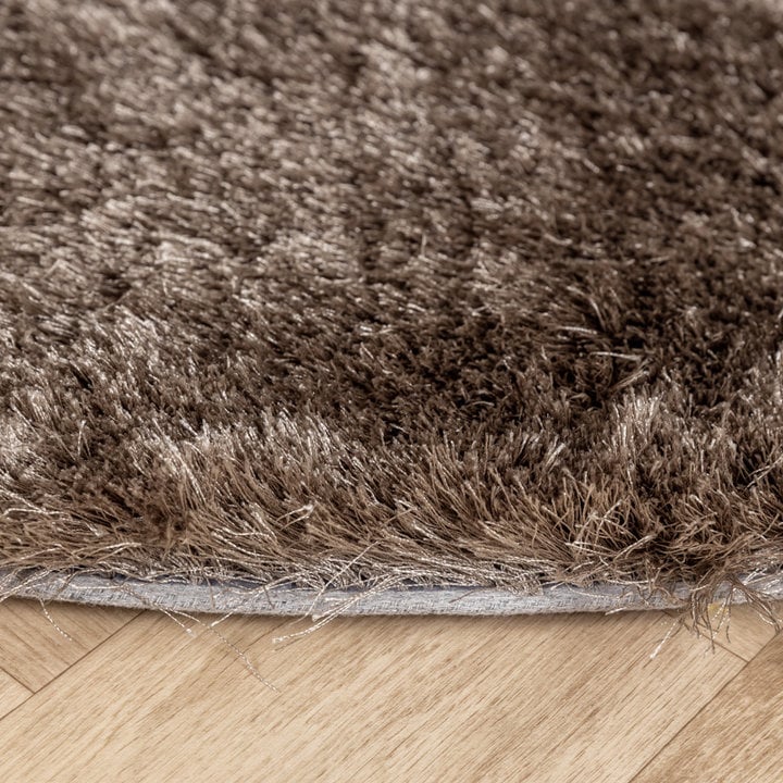 Rond hoogpolig vloerkleed - Glorious Zilver/Grijs - 4
