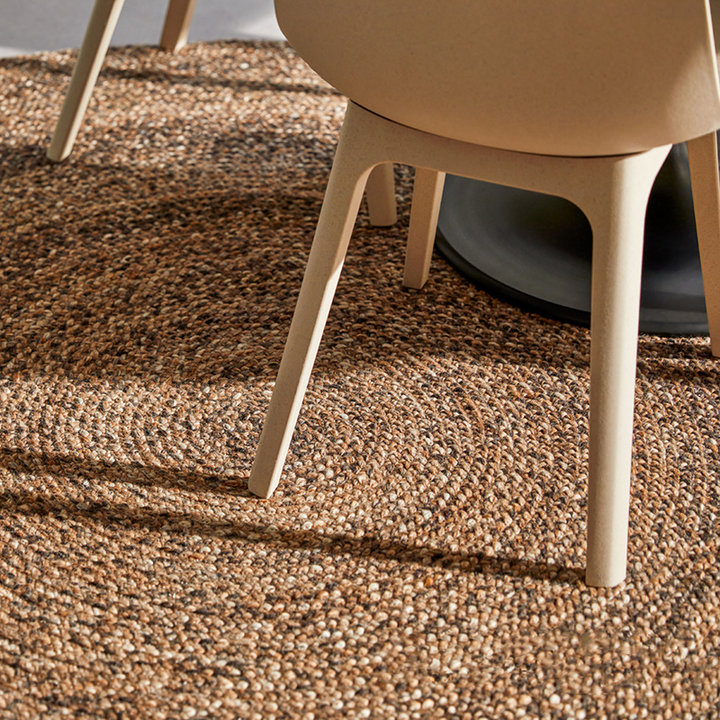 Rond wollen vloerkleed - Bellano ST Bruin 623 - 1
