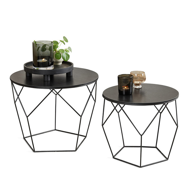 Bijzettafel - Gustav Zwart 2/set - 1