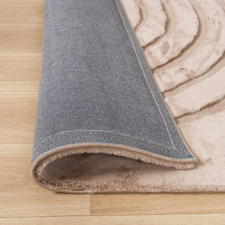 Zacht hoogpolig vloerkleed - Carvy Arches Taupe - 5