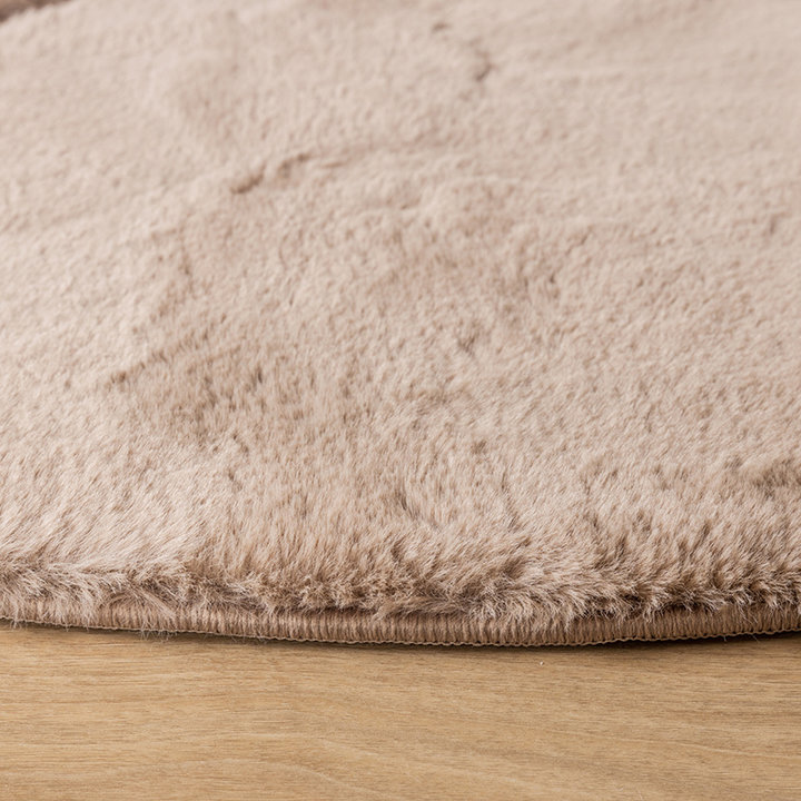 Rond hoogpolig vloerkleed - Carvy Arches Taupe - 3