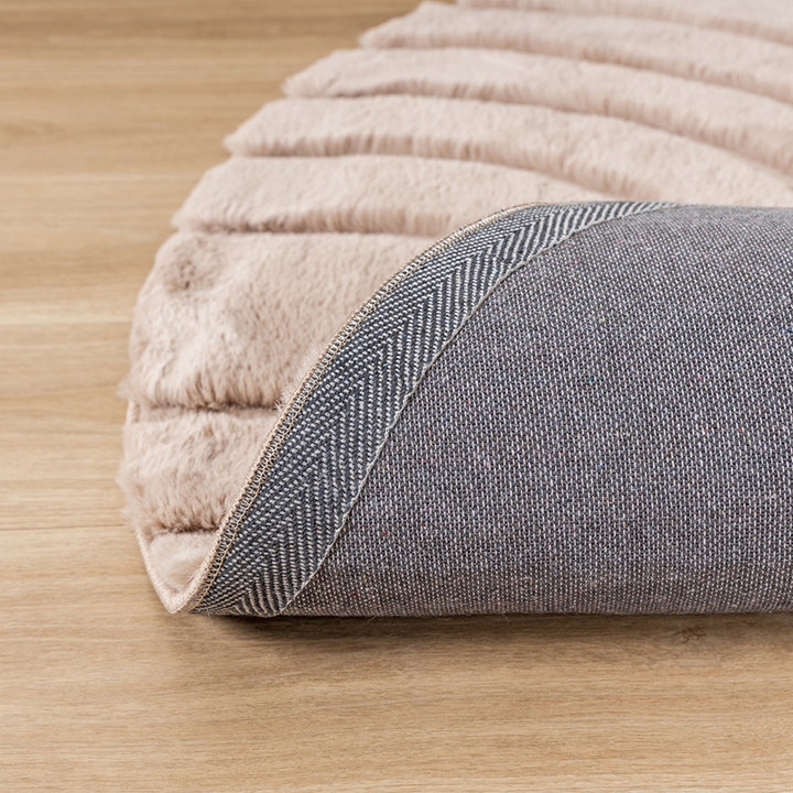 Rond hoogpolig vloerkleed - Carvy Arches Taupe - 5