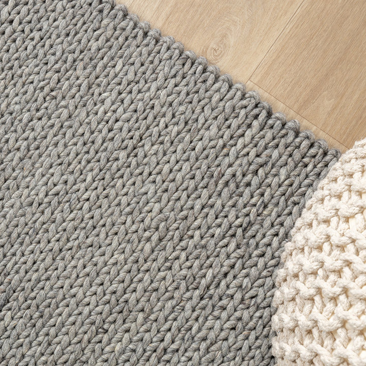 Wollen vloerkleed - Twist Grijs - 4