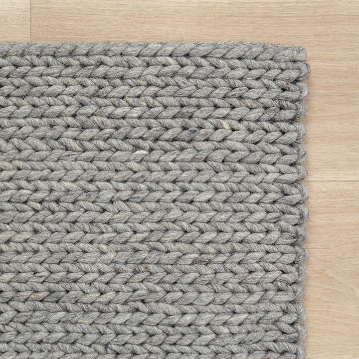 Wollen vloerkleed - Twist Grijs - 5