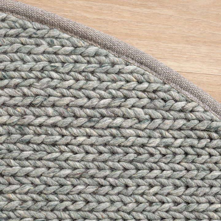 Rond wollen vloerkleed - Twist Groen - 3