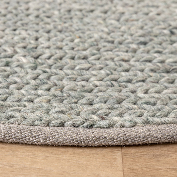 Rond wollen vloerkleed - Twist Groen - 4
