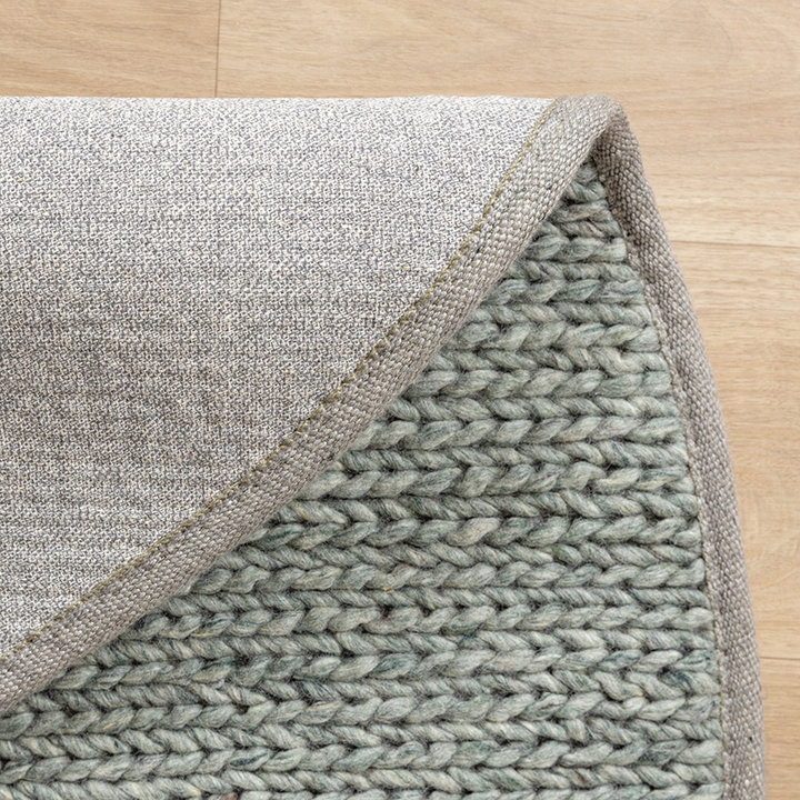 Rond wollen vloerkleed - Twist Groen - 5