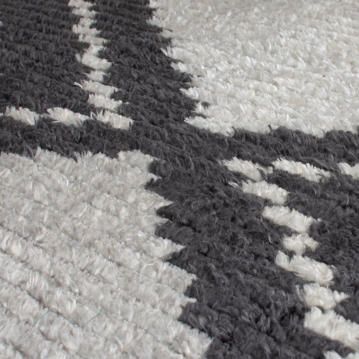 Geometrisch vloerkleed - Domino Zaid Zwart/Wit - 2