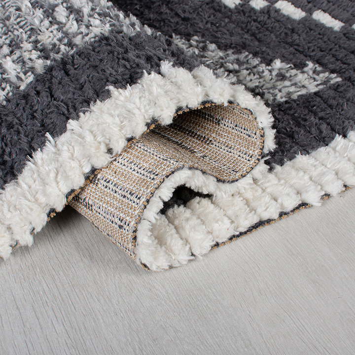 Geometrisch vloerkleed - Domino Zaid Zwart/Wit - 4