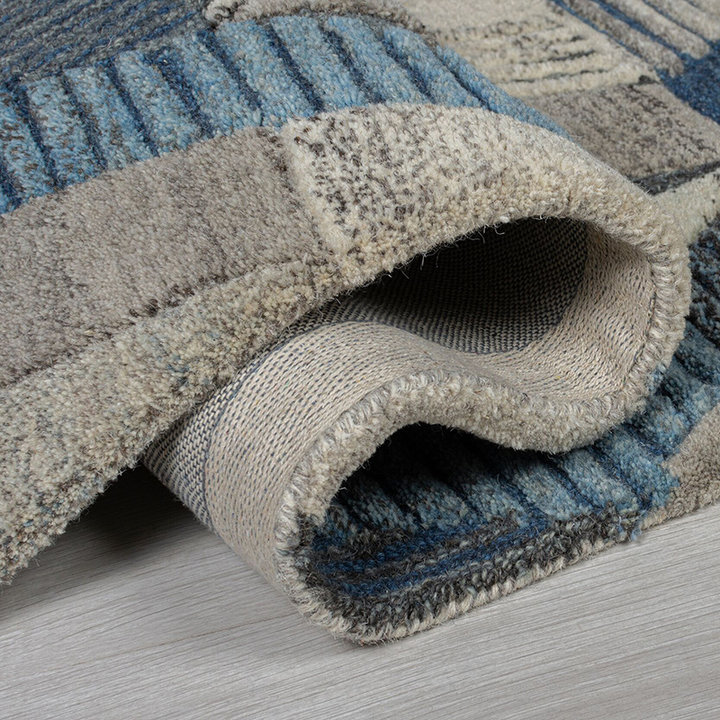 Grafische loper - Mado Asher Grijs/Blauw - 4