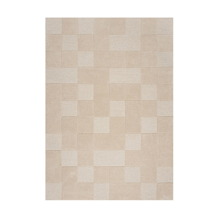 Modern vloerkleed - Mozo Checkerboard Beige - 1