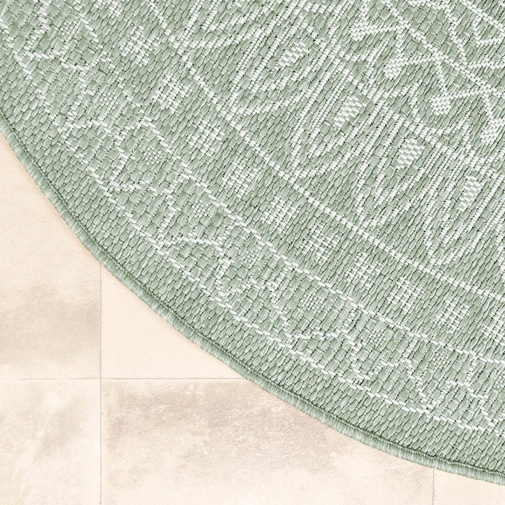 Rond buitenkleed - Summer Azteca Groen - 4