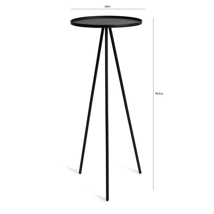 Bijzettafel - Amiens Zwart Hoog - 5