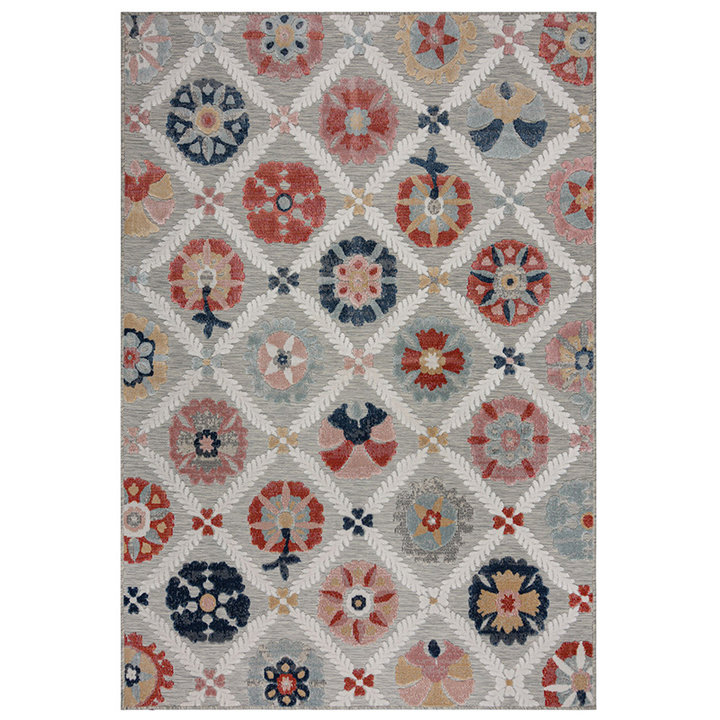 In- & Outdoorkleed - Plazo Flora Grijs - 1