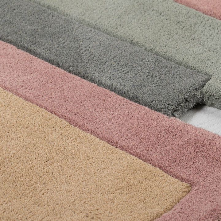 Abstracte loper - Stracto Collage Roze/Beige - 2