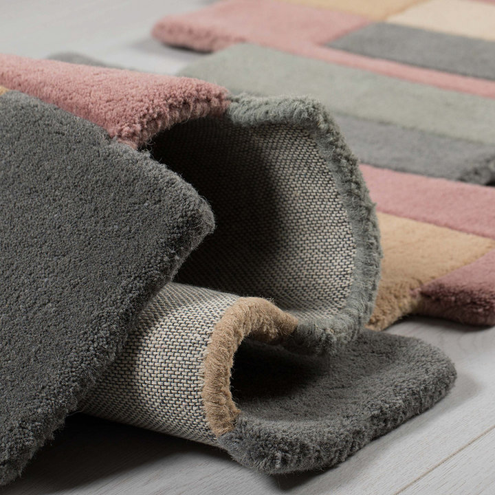 Abstracte loper - Stracto Collage Roze/Beige - 4