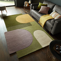 Abstract vloerkleed - Stracto Lozenge Groen/Multicolor