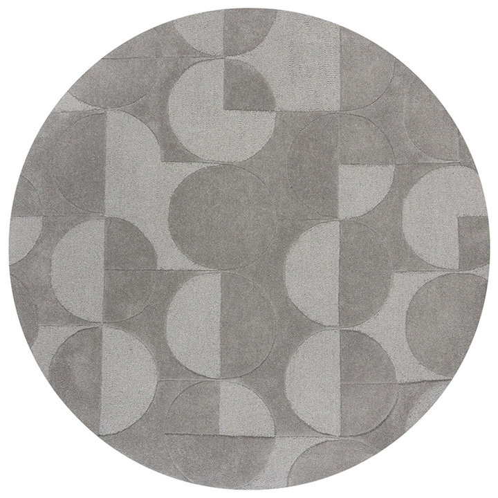 Rond modern vloerkleed - Mozo Gigi Grijs - 1