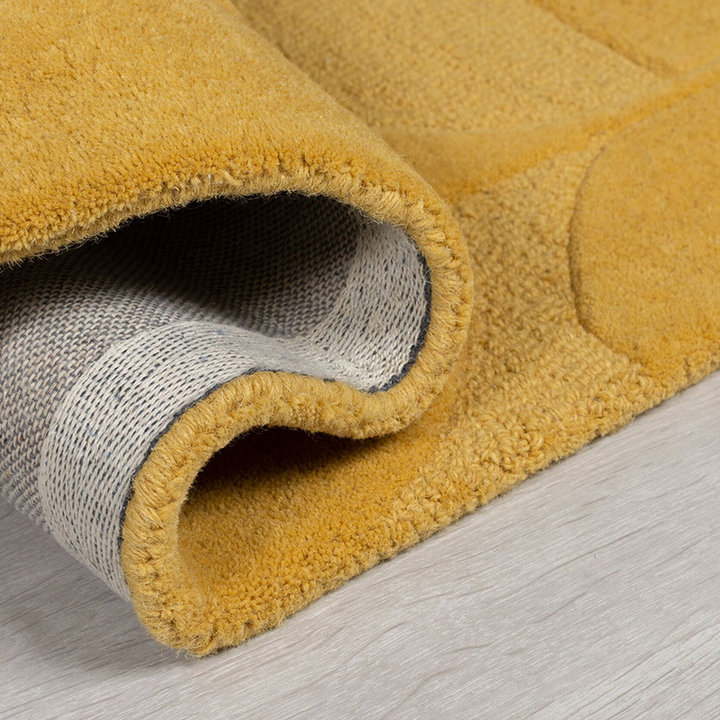 Rond modern vloerkleed - Mozo Gigi Okergeel - 4
