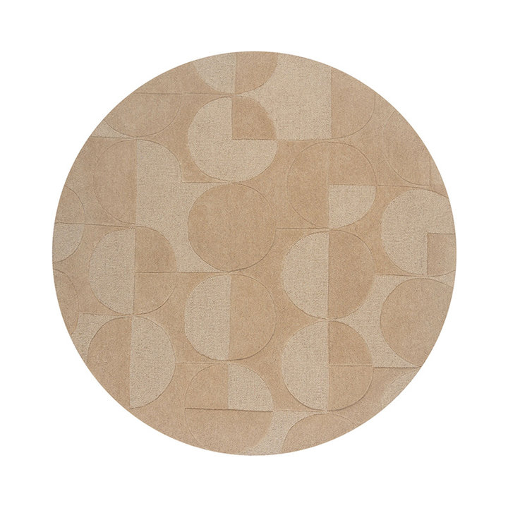 Rond modern vloerkleed - Mozo Gigi Beige/Creme - 1